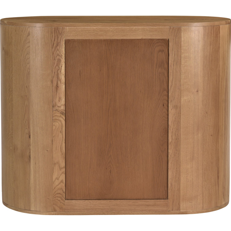 Natural Oak Curved Minimalist Buffet Sideboard