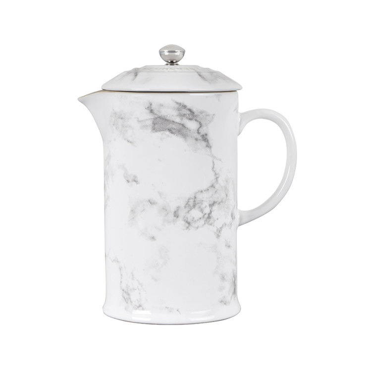 34 Oz. French Press Marble Applique Server