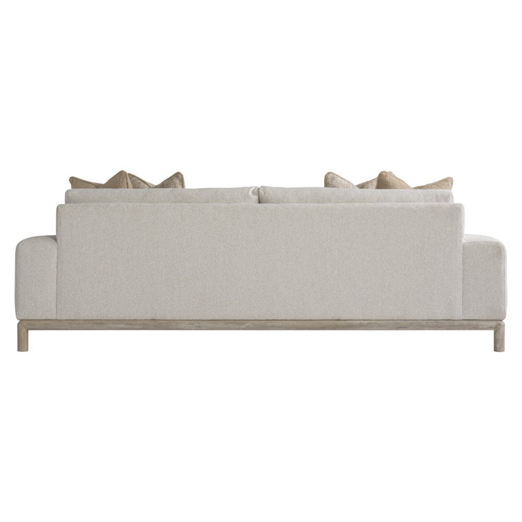 Hadley Cream Fabric Sofa with Pillow-top Arms and Wood Frame