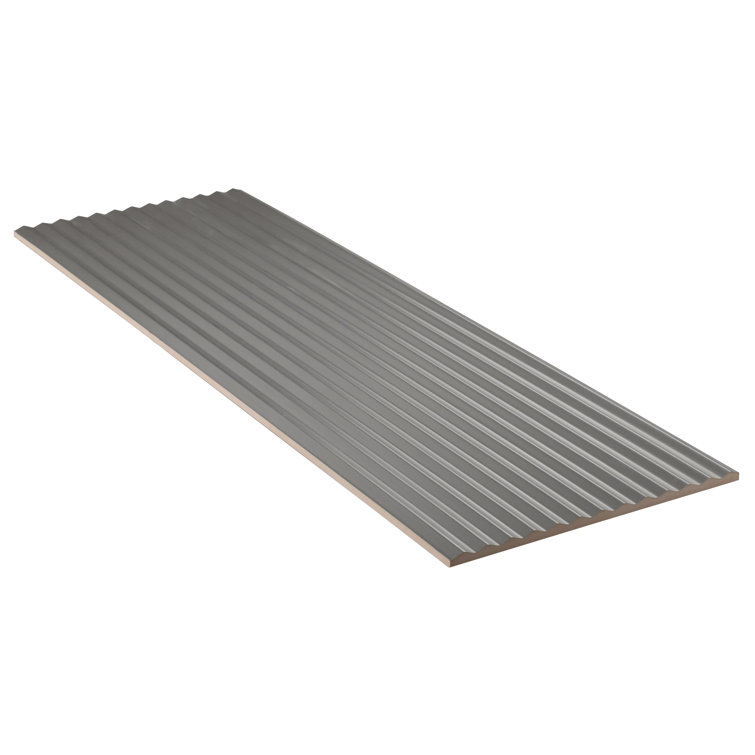 Smoke Gray 3D Matte Ceramic Wall Tile 11.41 x 35.37 Inch