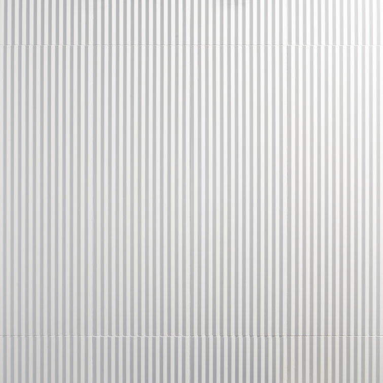 Linear White 12x36 Matte Ceramic Wall Tile