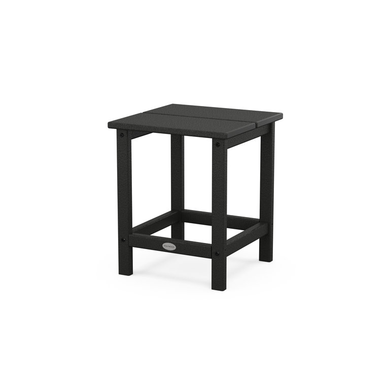 Black High-Density Polyethylene Square Outdoor Side Table