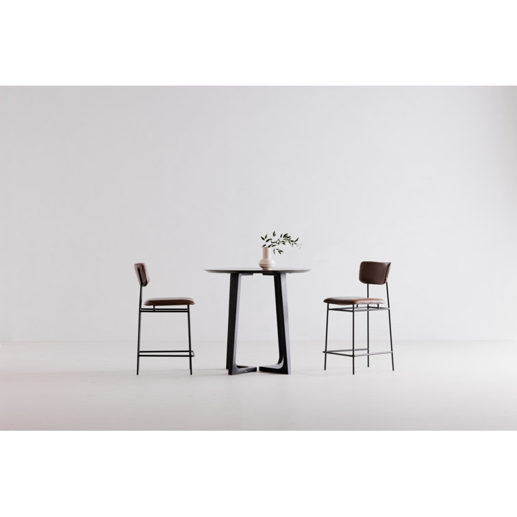 Black Ash Round Counter Height Dining Table