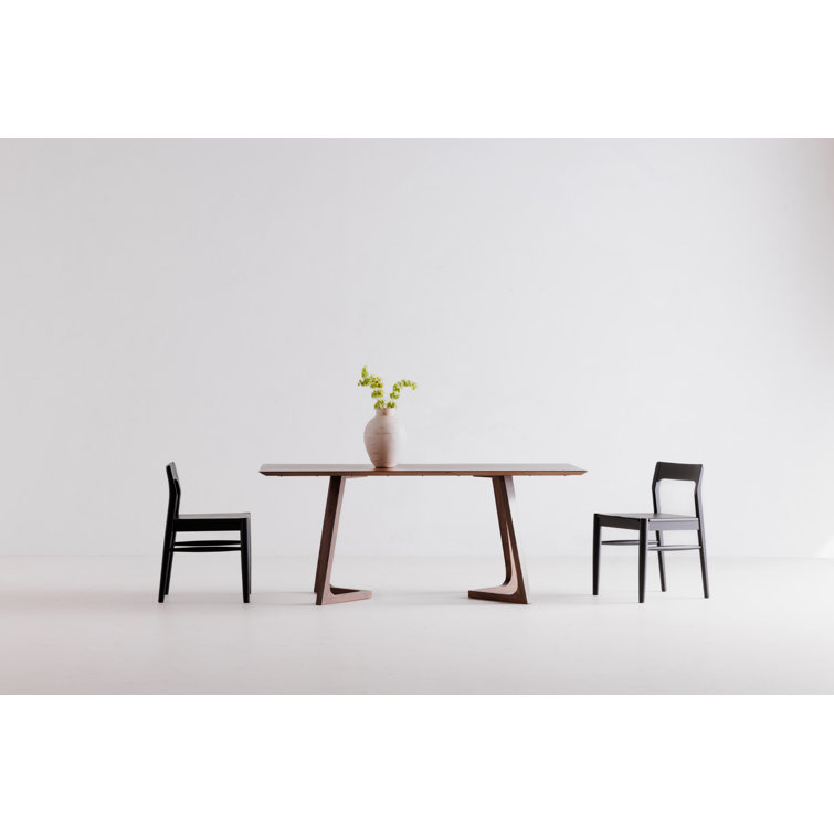 Mid-Century Modern Godenza Solid Walnut Rectangular Dining Table