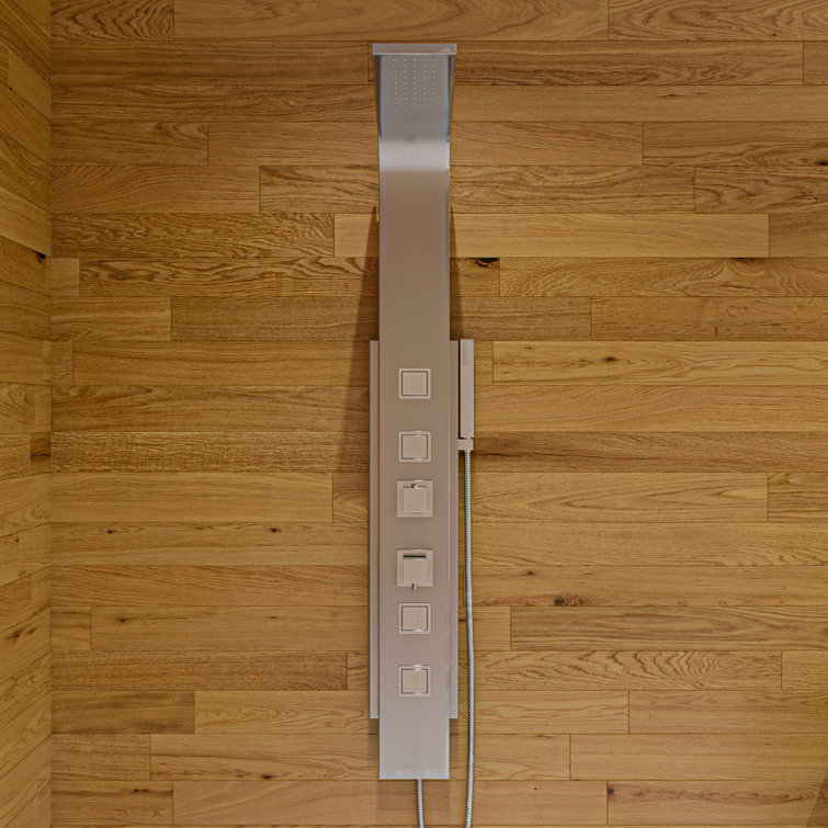 Modern Stainless Steel Shower Panel with 4 Body Sprays
