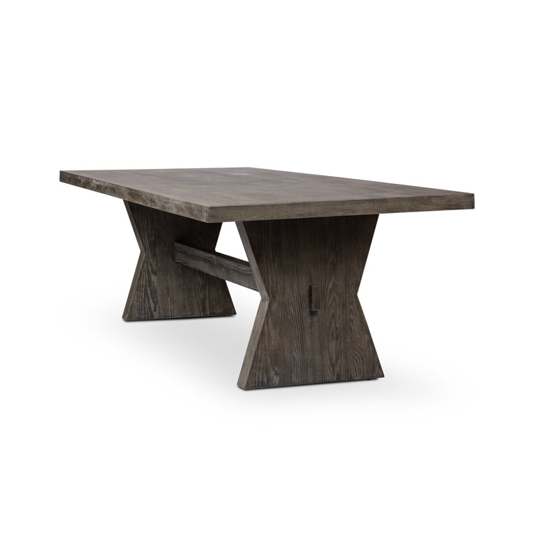 Black Burnt Oak Rectangular Dining Table for Ten