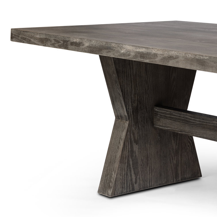Black Burnt Oak Rectangular Dining Table for Ten