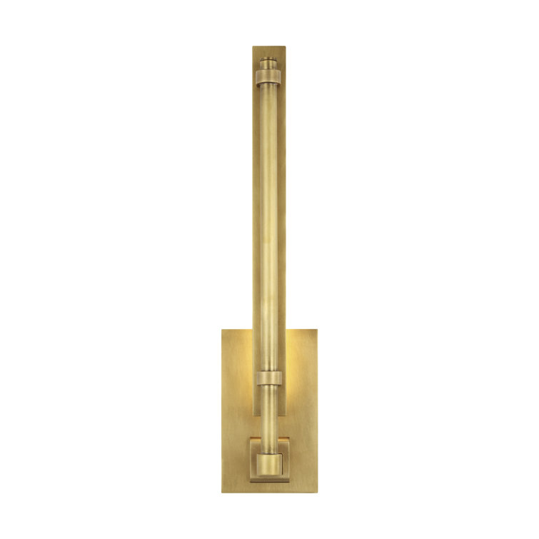 Natural Brass Dimmable Outdoor LED Wall Sconce