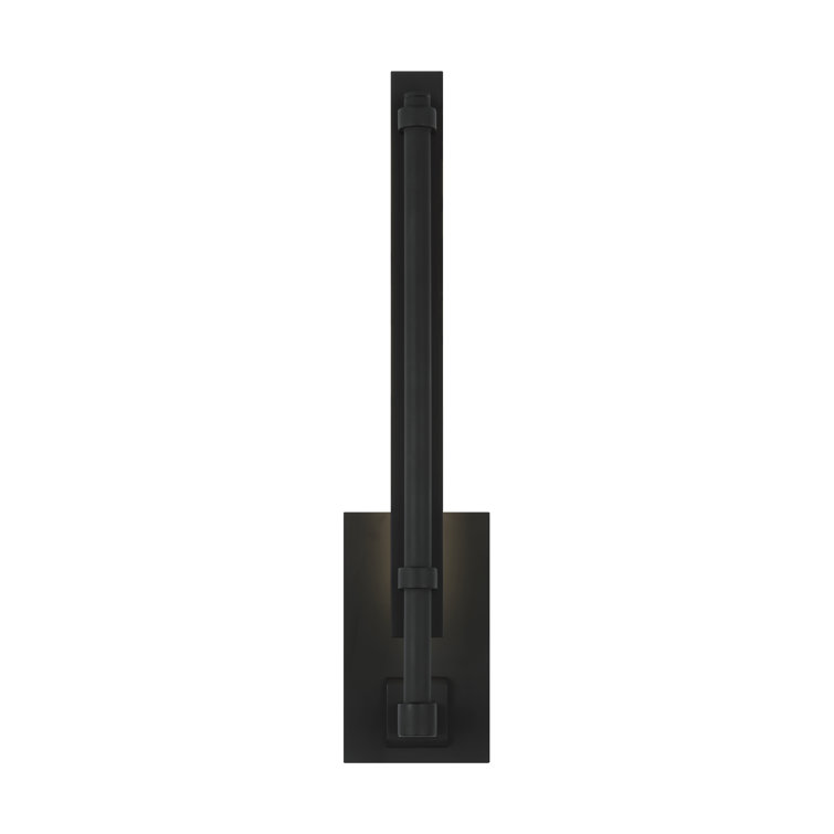 Nightshade Black Dimmable Outdoor LED Wall Sconce with Acrylic Shade