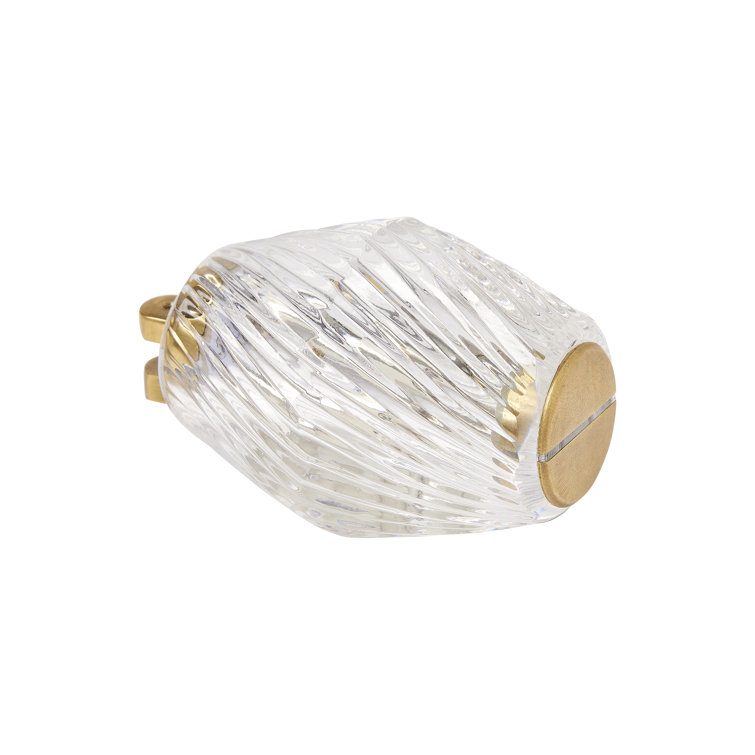 Natural Brass Crystal LED Pendant Light for Indoor/Outdoor
