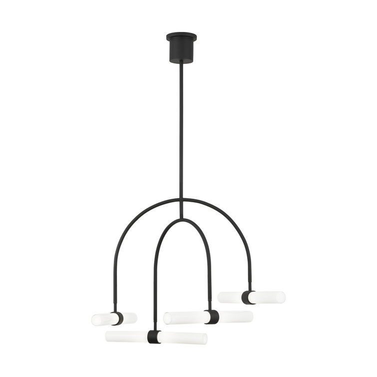Nightshade Black LED Chandelier 4-Light Integrated 32W