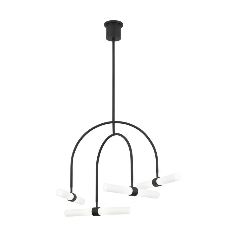 Nightshade Black LED Chandelier 4-Light Integrated 32W