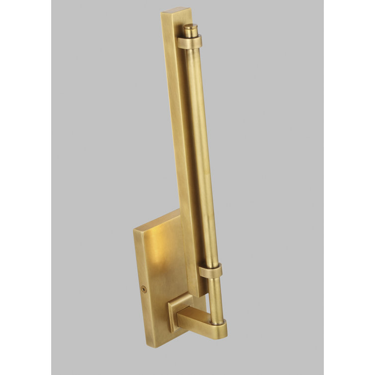 Natural Brass Dimmable Outdoor LED Wall Sconce
