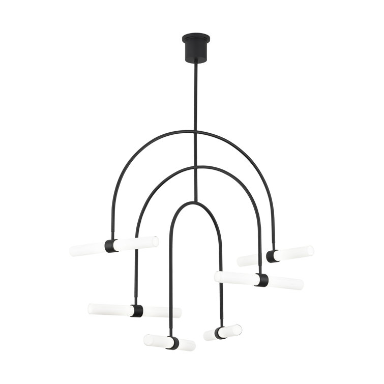 Nightshade Black LED Chandelier with Integrated LED and Dimmable Feature