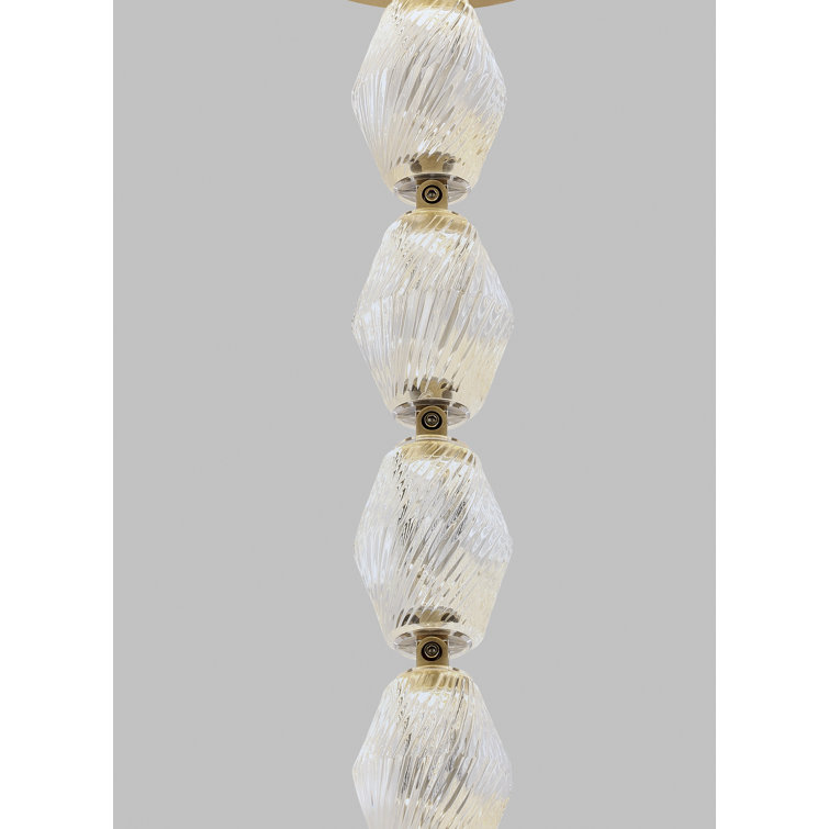 Natural Brass Crystal LED Pendant Light for Indoor/Outdoor