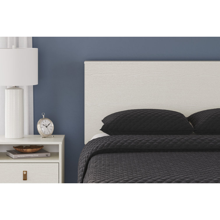 White Queen Contemporary Bookcase Headboard with Storage