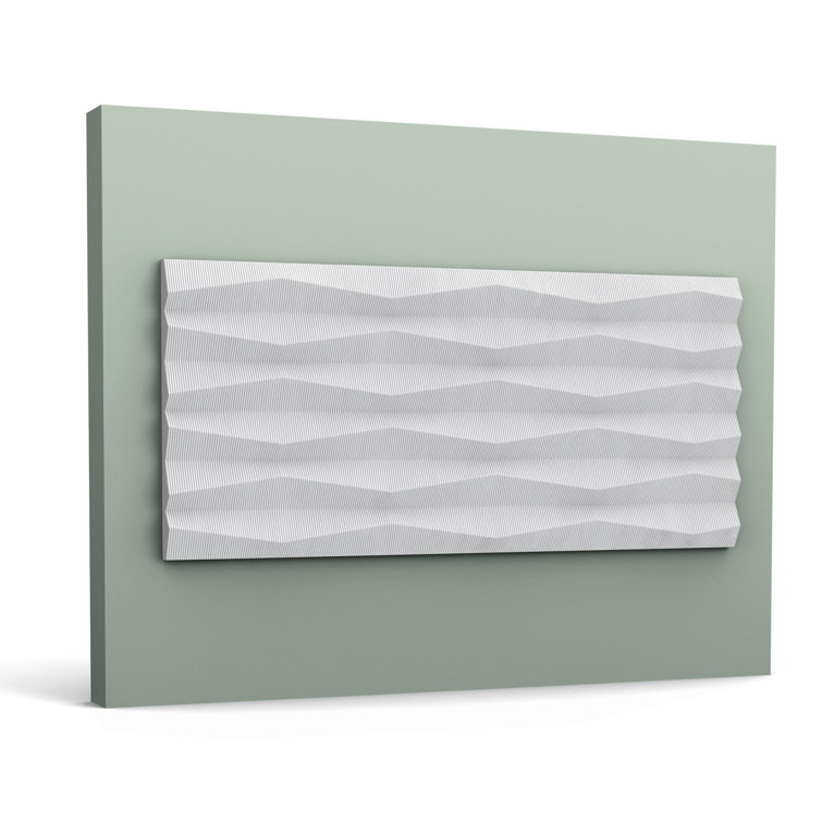 Primed White 3D Textured Polyurethane Wall Panel Moulding