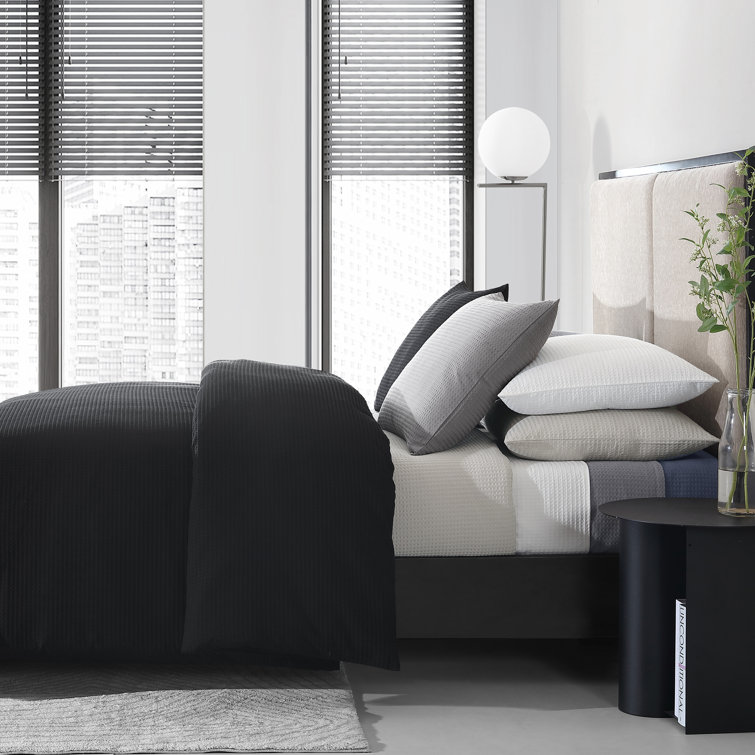 Moonlight Grey Cotton Queen Comforter Set with Reversible Shams