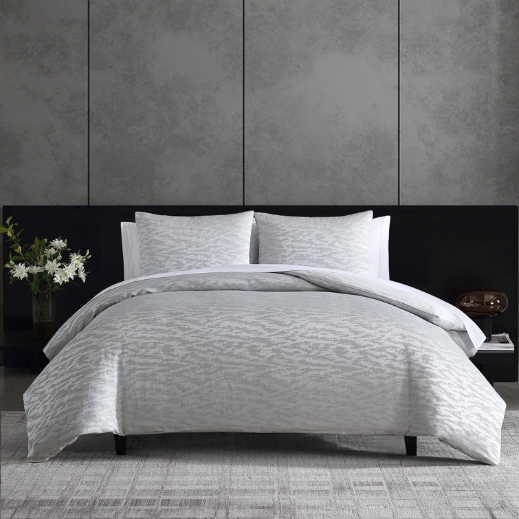 King Gray Microfiber Reversible Comforter Set with Shams