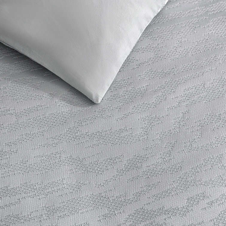 King Gray Microfiber Reversible Comforter Set with Shams