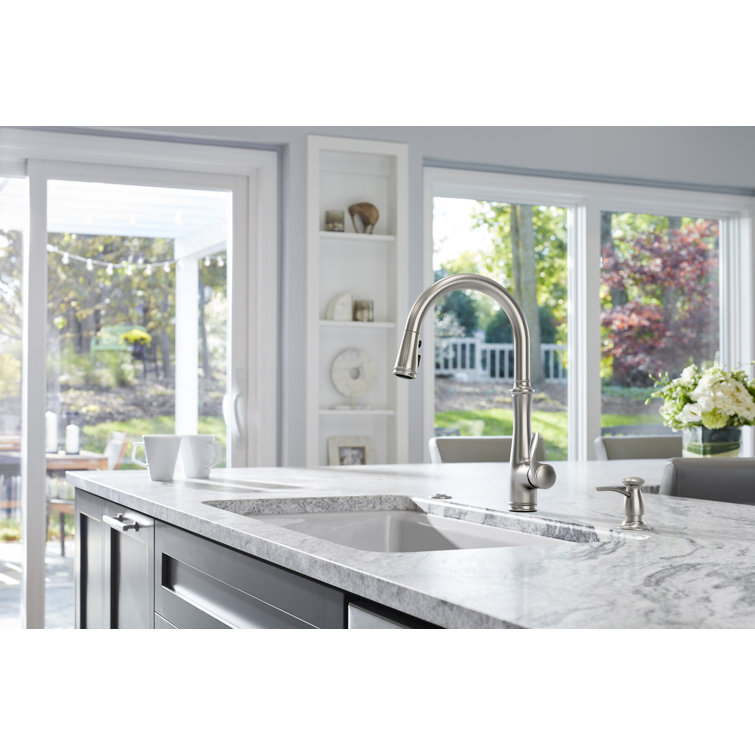 Vibrant Stainless Steel Touchless Pull Down Kitchen Faucet