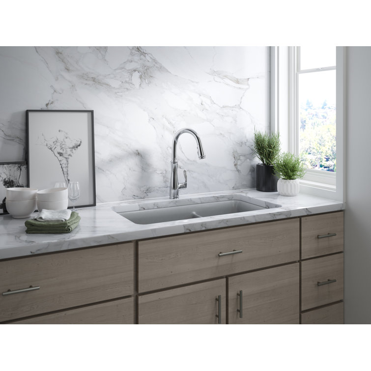 Polished Chrome Touchless Pull-Down Kitchen Faucet with Spray