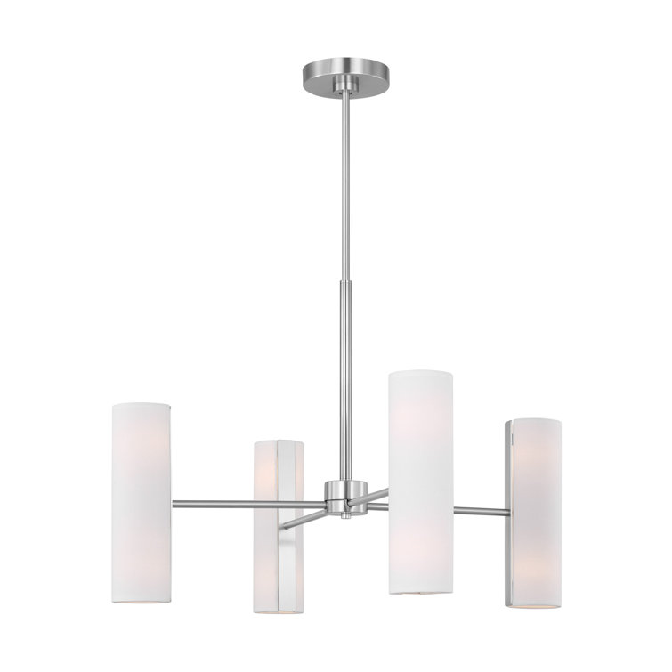 Capalino 30" Black Mid-Century Modern 8-Light Chandelier