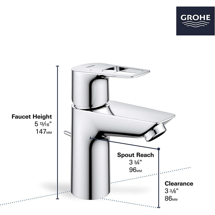 BauLoop Sleek Chrome Single-Handle Bathroom Faucet