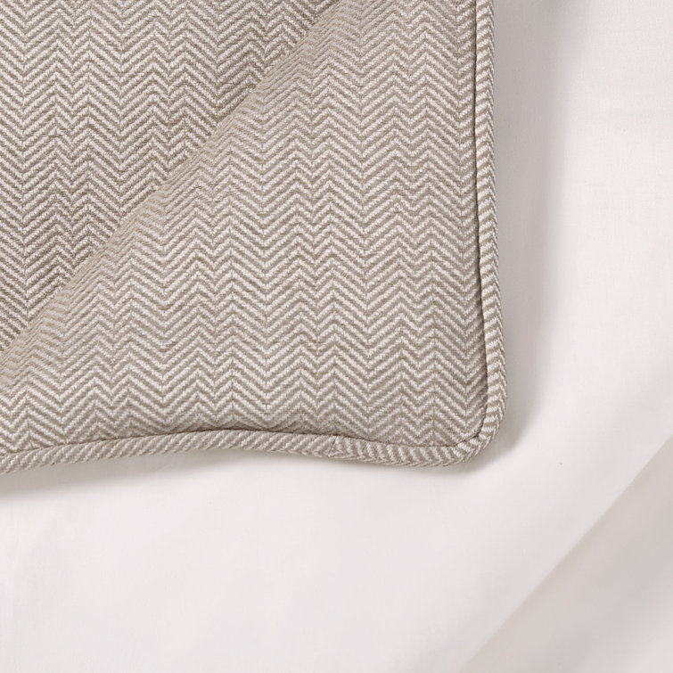 Light Tan Chenille Herringbone King Comforter Set