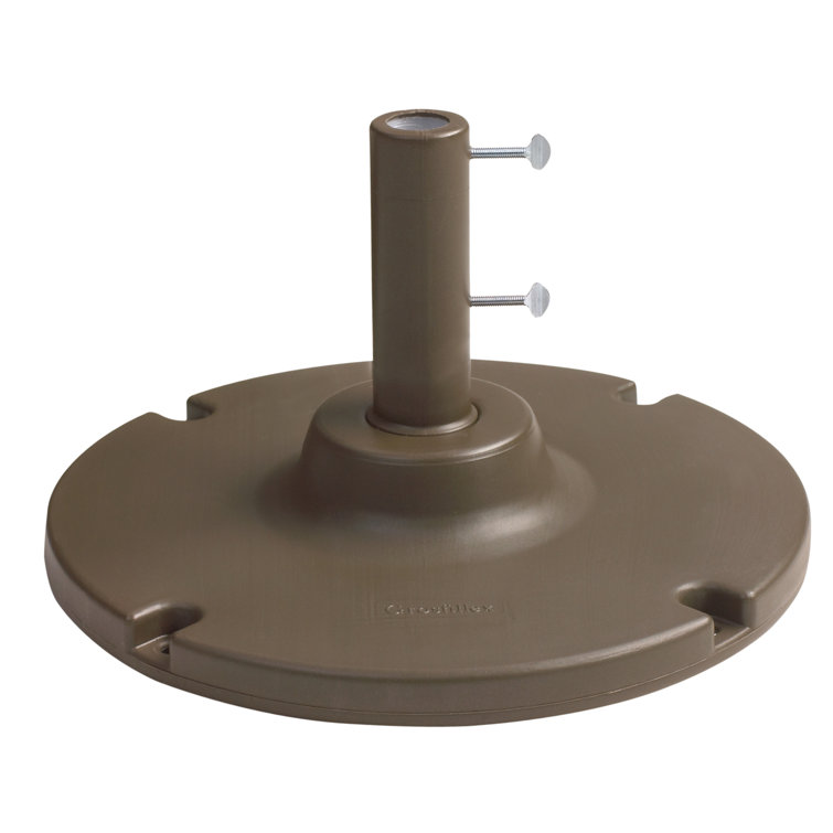 Bronze Mist Round Concrete Umbrella Base with 10" Stem