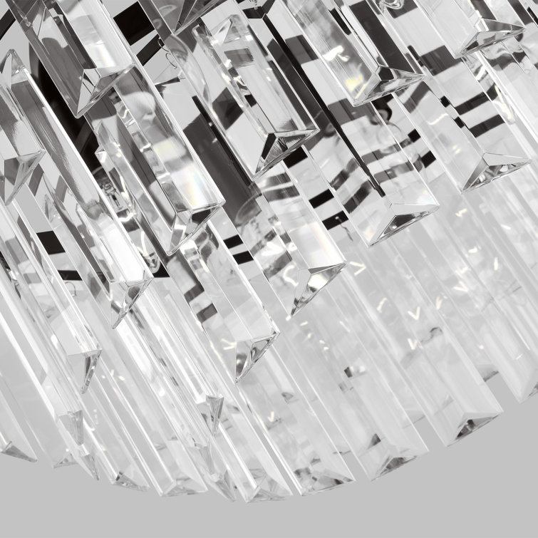 Aged Iron Crystal 10-Light Tiered Chandelier