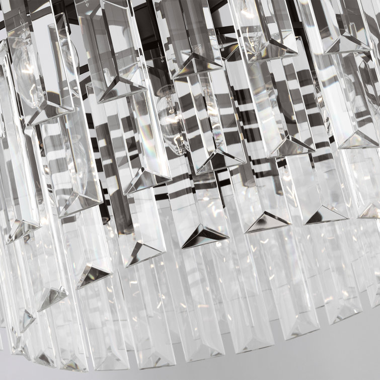 Arden Aged Iron 16-Light Tiered Chandelier with Textured Glass