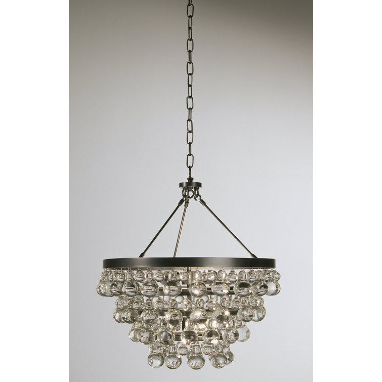 Deep Patina Bronze Crystal Tiered Chandelier