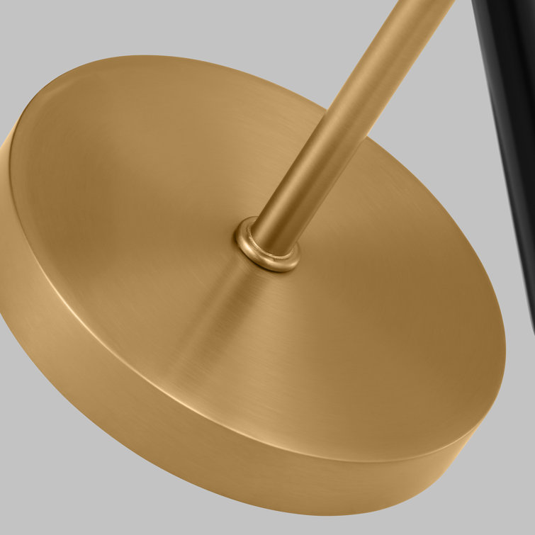 Burnished Brass and White Steel Dimmable Sconce