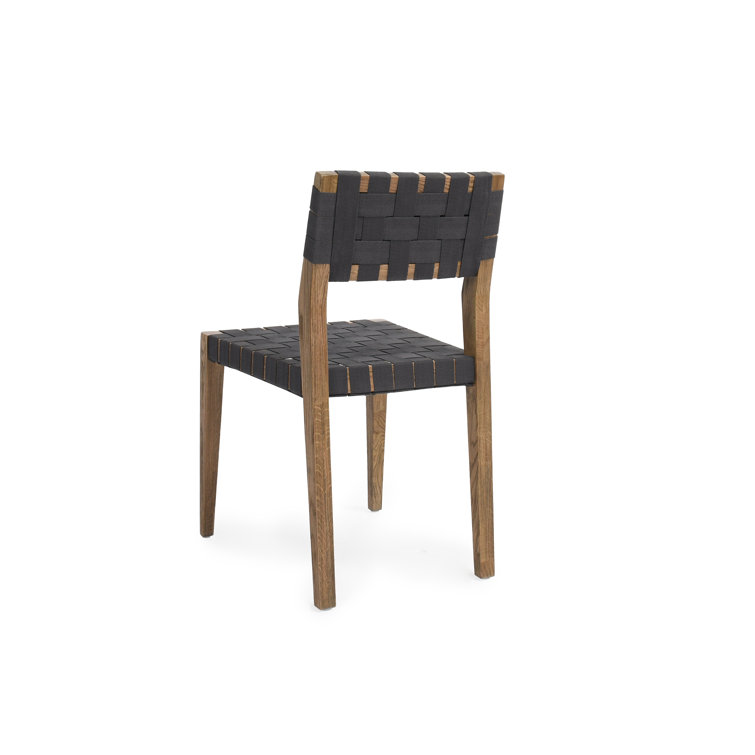 Charcoal Upholstered Oak Wood Side Chair