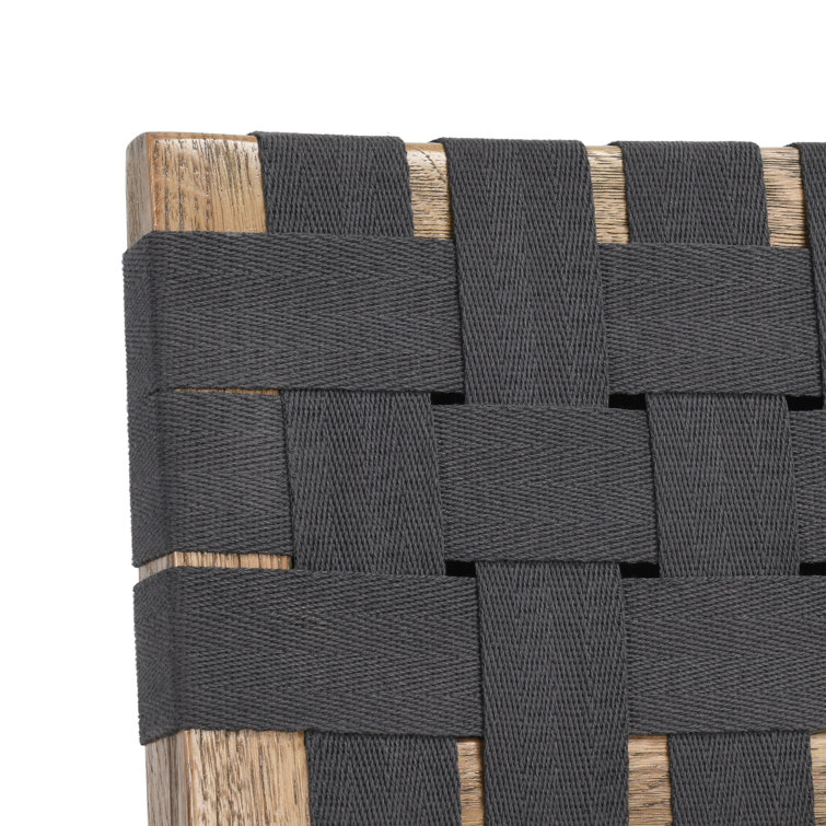 Charcoal Upholstered Oak Wood Side Chair