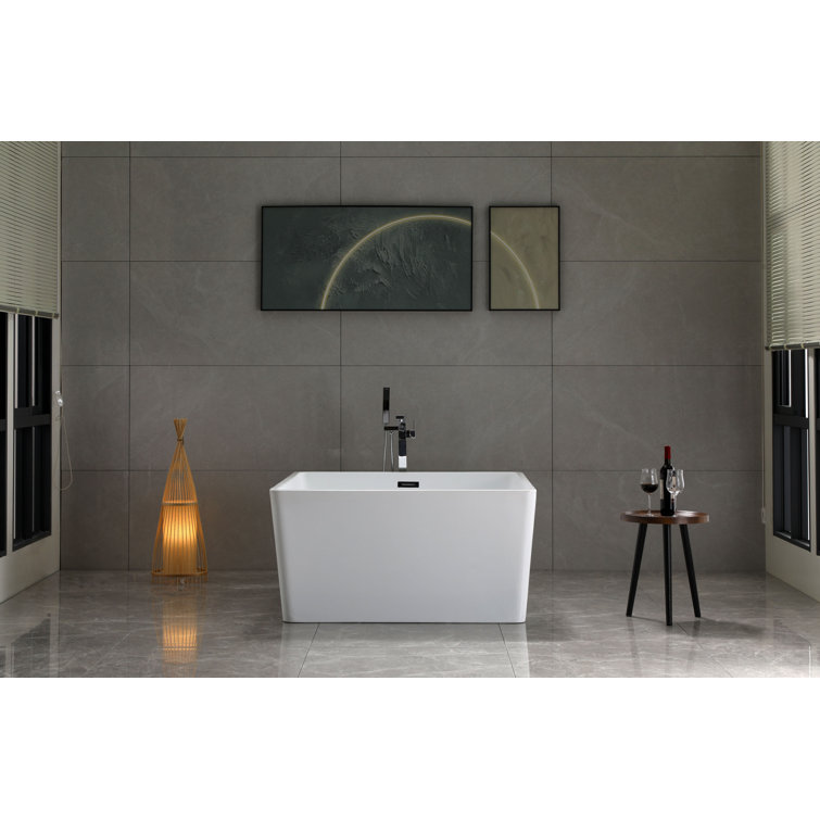 Bologna 47.2'' Glossy White Freestanding Acrylic Soaking Tub