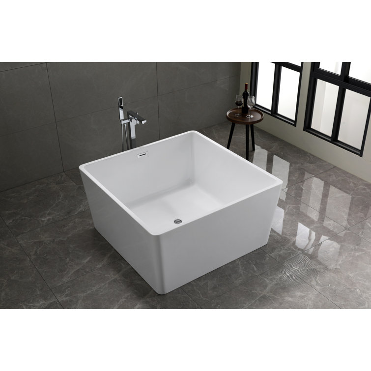 Bologna 47.2'' Glossy White Freestanding Acrylic Soaking Tub