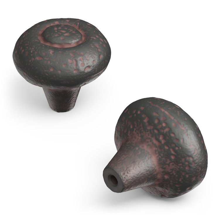 Rustic Iron Round Mushroom Cabinet Knob Multipack