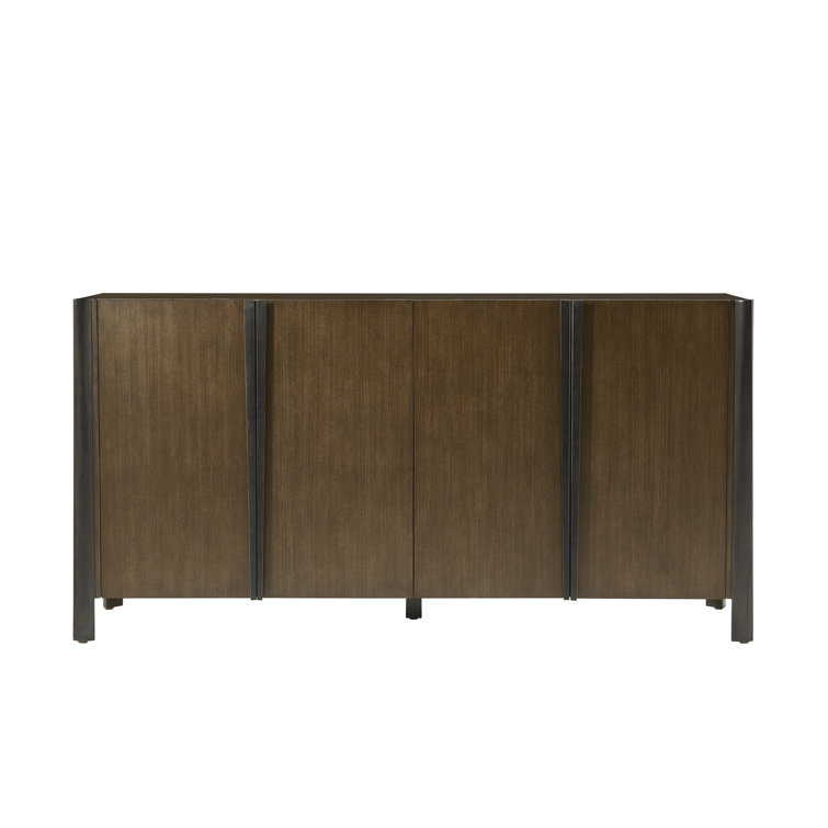 Helix 71.75'' Beech Solid Wood Sideboard with Brass Hardware