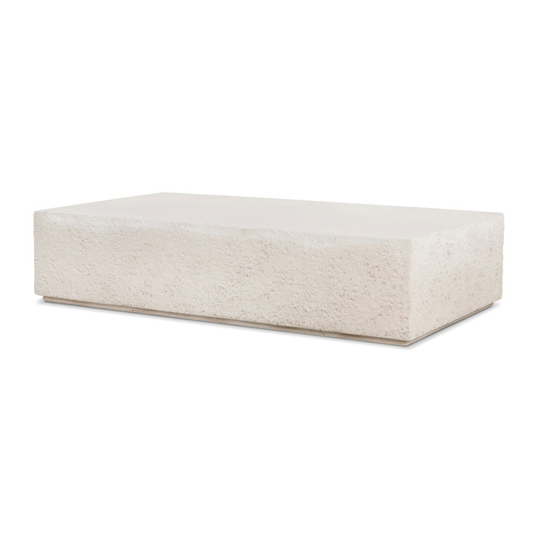 Otero 65" Gray Concrete Outdoor Rectangular Coffee Table