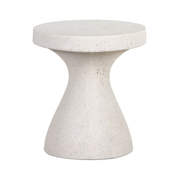 Constantine Textured Grey Square Concrete Outdoor End Table