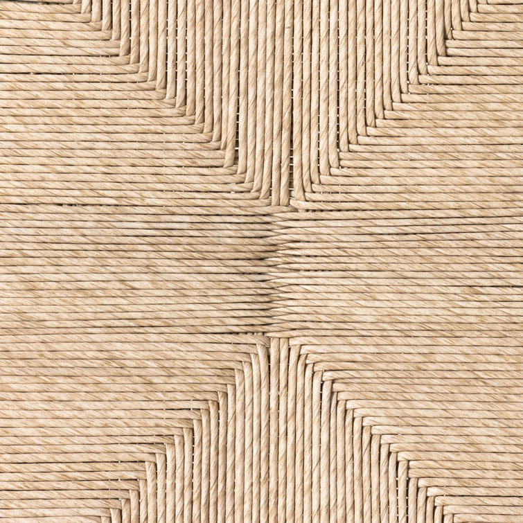 Weathered Gray Teak and Wicker Outdoor Bar Stool