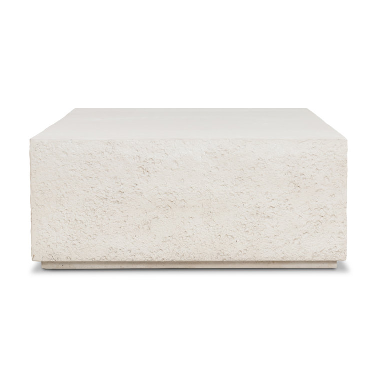 Otero 65" Gray Concrete Outdoor Rectangular Coffee Table