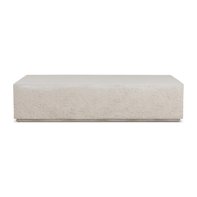 Otero 65" Gray Concrete Outdoor Rectangular Coffee Table