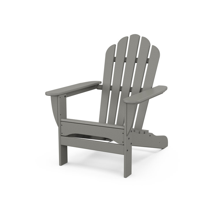 Stepping Stone Gray Polypropylene Adirondack Chair with Arms