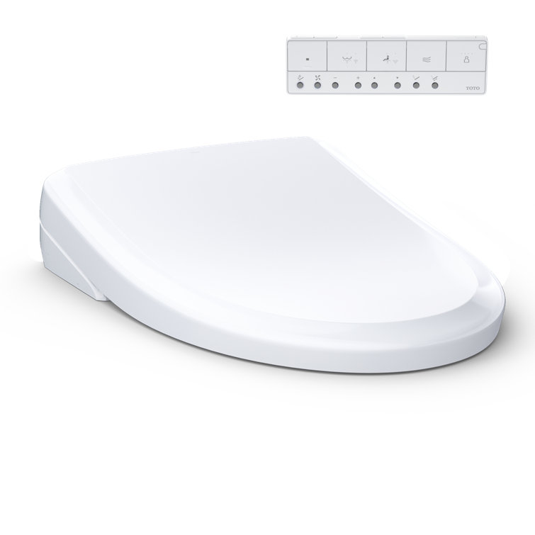 Cotton White Elongated Electronic Bidet Toilet Seat