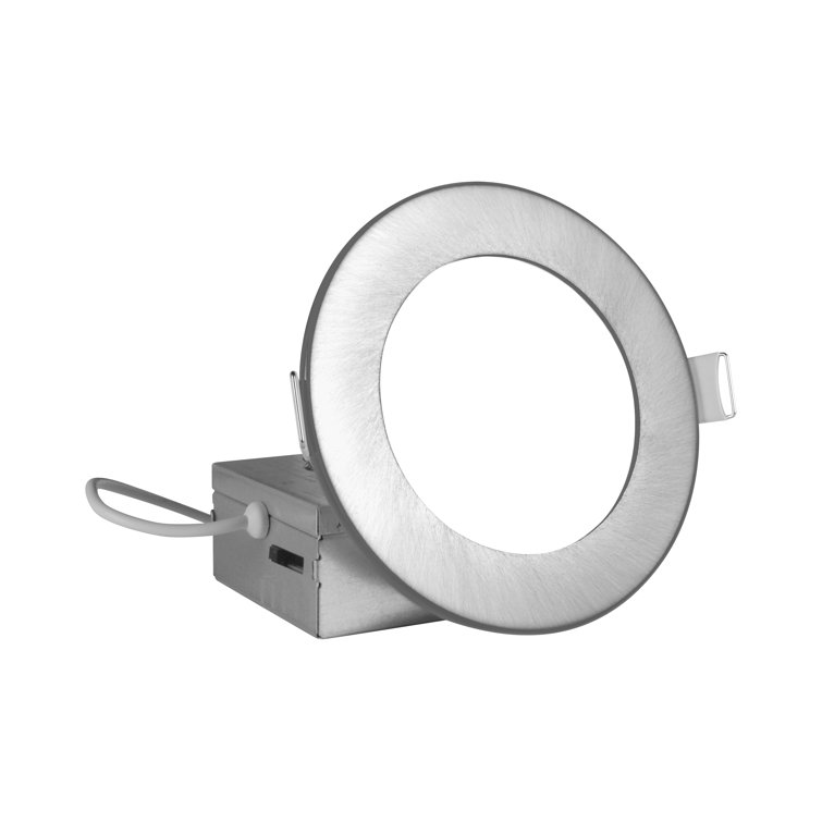 Nickel 4'' Round LED Canless Recessed Lighting Kit