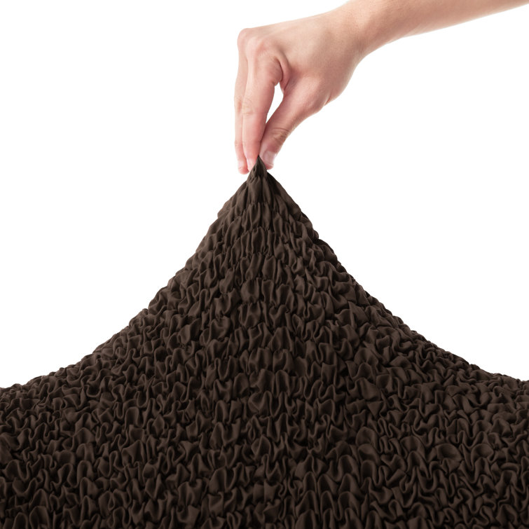 Dark Brown Stretchable Polyester Futon Sofa Cover