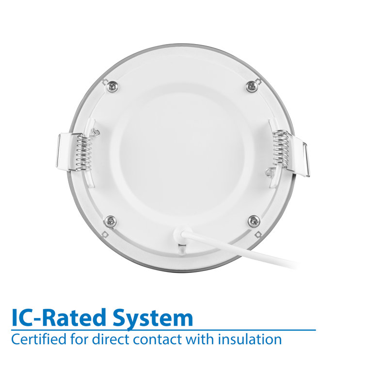 Nickel 4'' Round LED Canless Recessed Lighting Kit